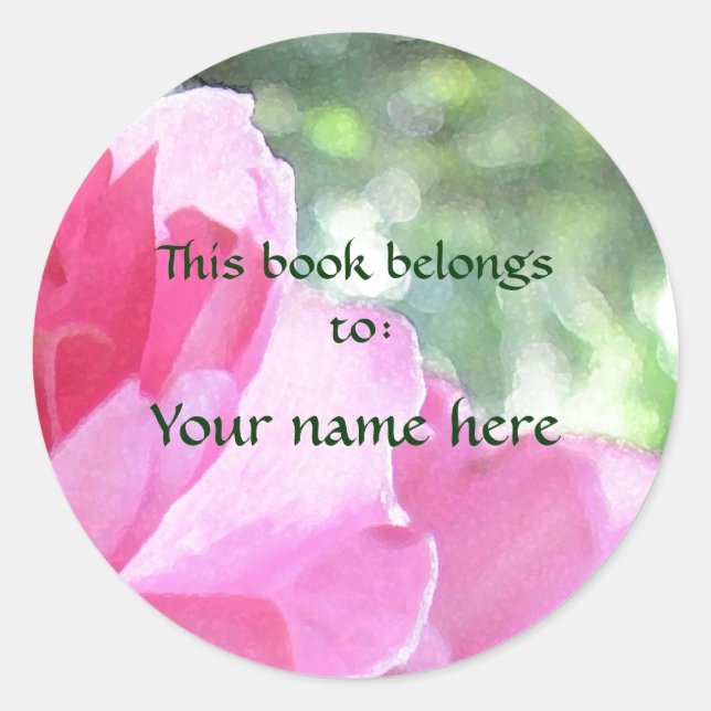 Sticker Rond Plaque rose souple (Devant)