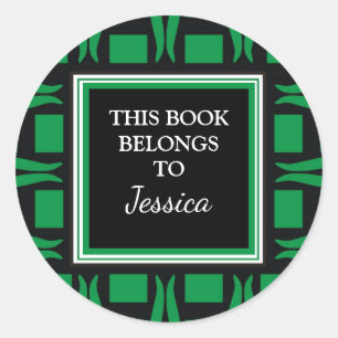 Sticker Rond Plaques De Livres Personnalisées Ce Livre Appartie