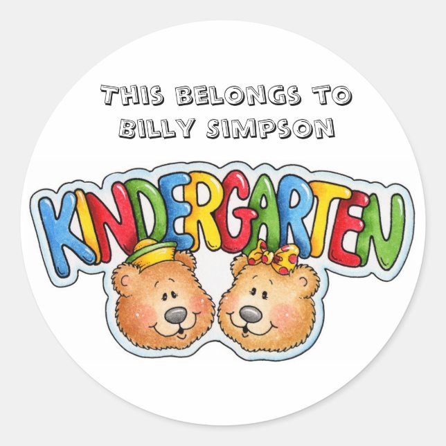 Sticker Rond Plaques du livre de nom (Devant)