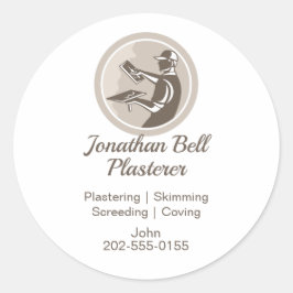 Sticker Rond Plasterer Masonry Drywall