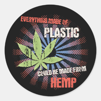 Sticker Rond Plastique de chanvre