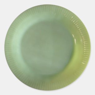 Sticker Rond Plat vert de jadéite