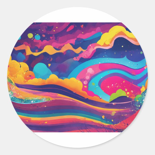 Sticker Rond Plate de papier Amusement & Fêtes (Devant)