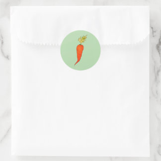 Sticker Rond Playful Watercolor Carrot