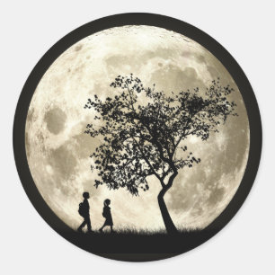 Sticker Rond Pleine lune