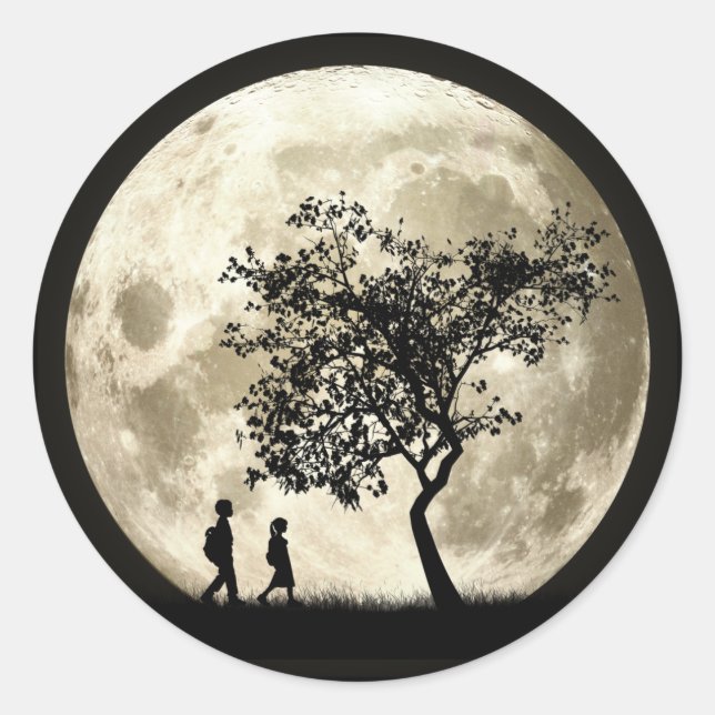 Sticker Rond Pleine lune (Devant)