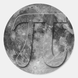 Sticker Rond Pleine lune Pi Day Fun