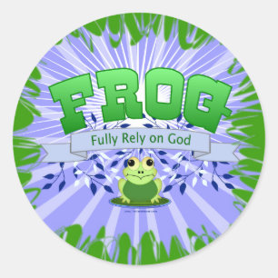 Sticker Rond Pleinement confiance en Dieu