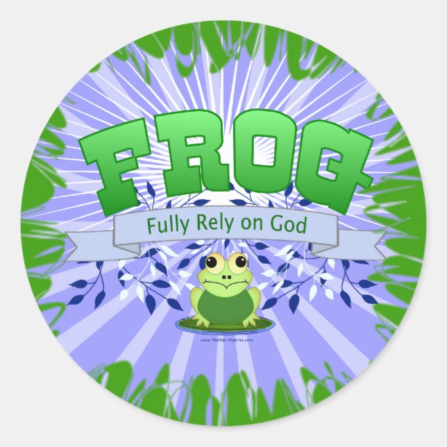 Sticker Rond Pleinement confiance en Dieu (Devant)