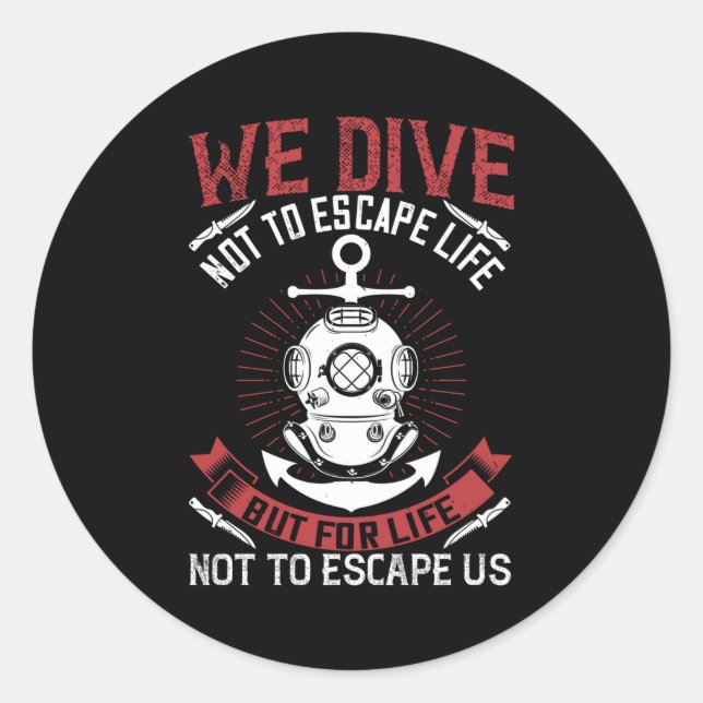 Sticker Rond Plongée - (Devant)