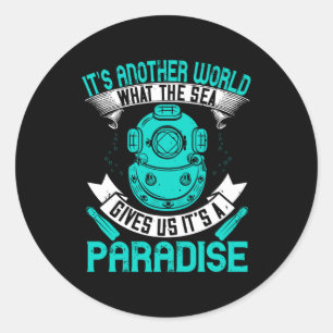 Sticker Rond Plongée -