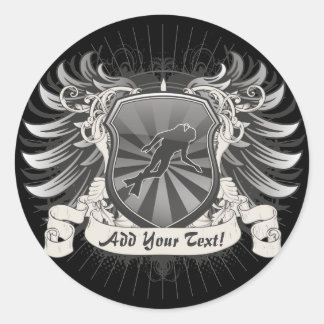 Sticker Rond Plongée heraldique