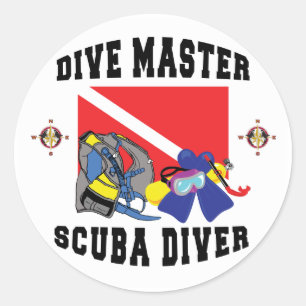 Sticker Rond Plongée Master SCUBA Diver