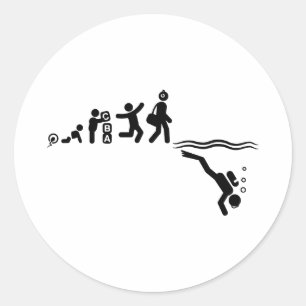 Sticker Rond Plongée sous-marine
