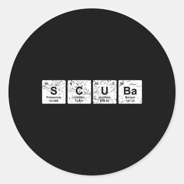 Sticker Rond Plongée Sous-Marine Plongée Plongée (Devant)