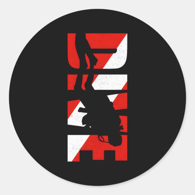 Sticker Rond Plongée sous-marine Plongée sous-marine Plongée (Devant)