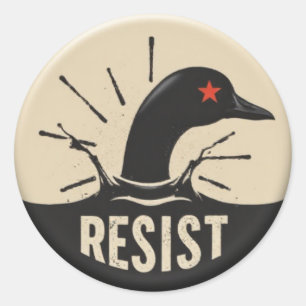 Sticker Rond Plongeon rebelle tête première – Badge de résistan