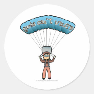 Sticker Rond Plongeur Ciel Femme Lumière