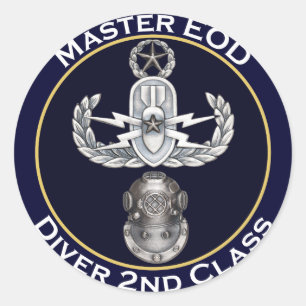 Sticker Rond Plongeur de classe d'EOD 2ème de maître