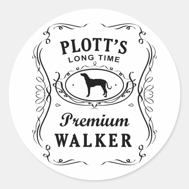 Sticker Rond Plott Hound (Devant)
