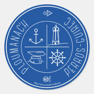 Sticker Rond Ploumanach  Perros-Guirec