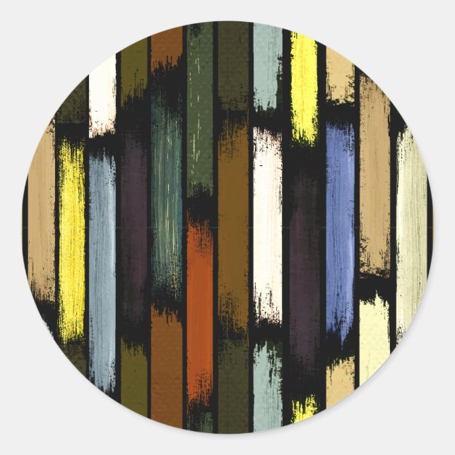 Sticker Rond Pluie de couleurs 4 (Devant)