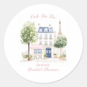 Sticker Rond Pluie de mariage Paris Café Parisien