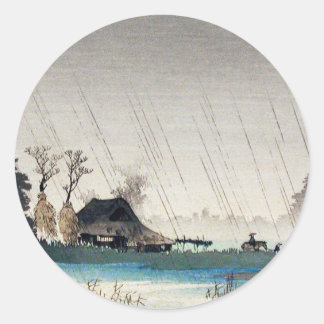 Sticker Rond Pluie Igusa Hiroaki Takahashi art japonais japon