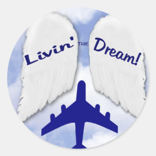 Sticker Rond Plumes de Livin