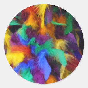 Sticker Rond Plumes douces
