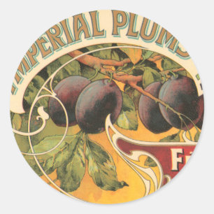 Sticker Rond Plums impériaux