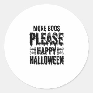 Sticker Rond Plus de bisous s'il vous plaît typographie vintage