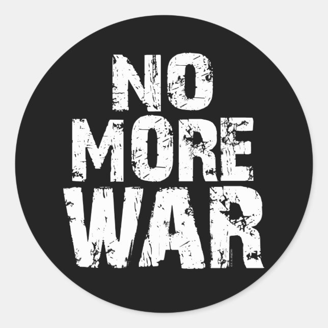 Sticker Rond Plus de guerre (Devant)