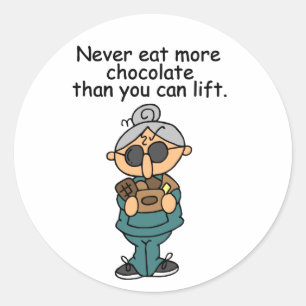 Sticker Rond Plus d'Humours au chocolat