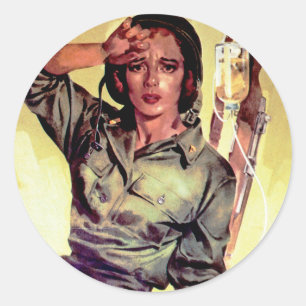 Sticker Rond Plus d'infirmières nécessaires