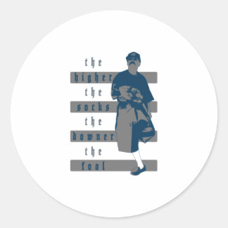 Sticker Rond Plus Les Chaussettes Sont Élevées, Le Propriétaire