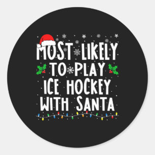 Sticker Rond Plus susceptible de jouer au hockey sur glace avec