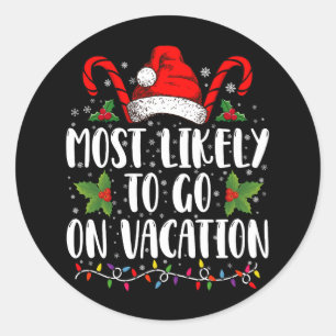 Sticker Rond Plus susceptible de partir en vacances Noël Corres