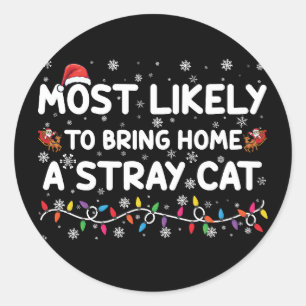 Sticker Rond Plus Susceptible De Ramener À La Maison Un Chat Er