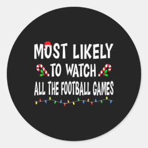 Sticker Rond Plus susceptible de regarder des matchs de footbal