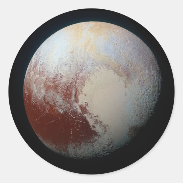 Sticker Rond Pluton Planète naine (Devant)