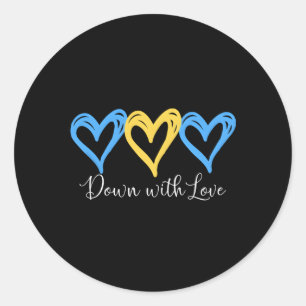 Sticker Rond Plutôt À Bas Avec L'Amour Monde Le Syndrome À Bas 