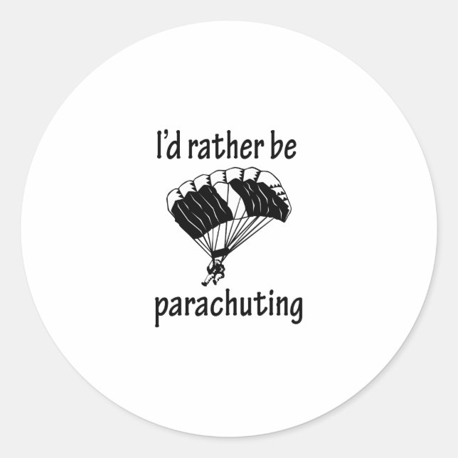 Sticker Rond Plutôt Parachutisme (Devant)