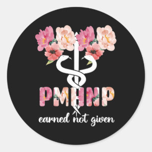 Sticker Rond Pmhnp Psychiatric Mental Health Nurseur Praticien