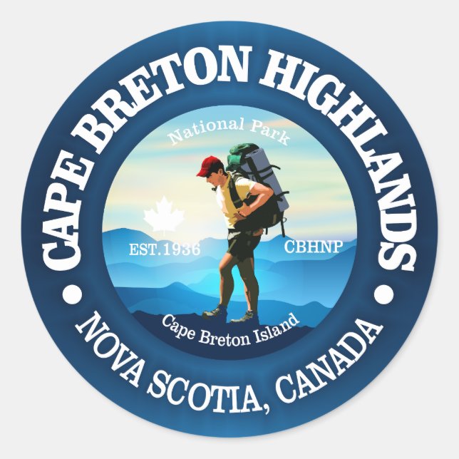 Sticker Rond PN des Hautes-Terres-du-Cap-Breton (C) (Devant)