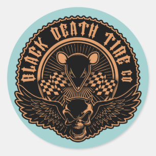 Sticker Rond Pneu Cie. de la mort noire - ou