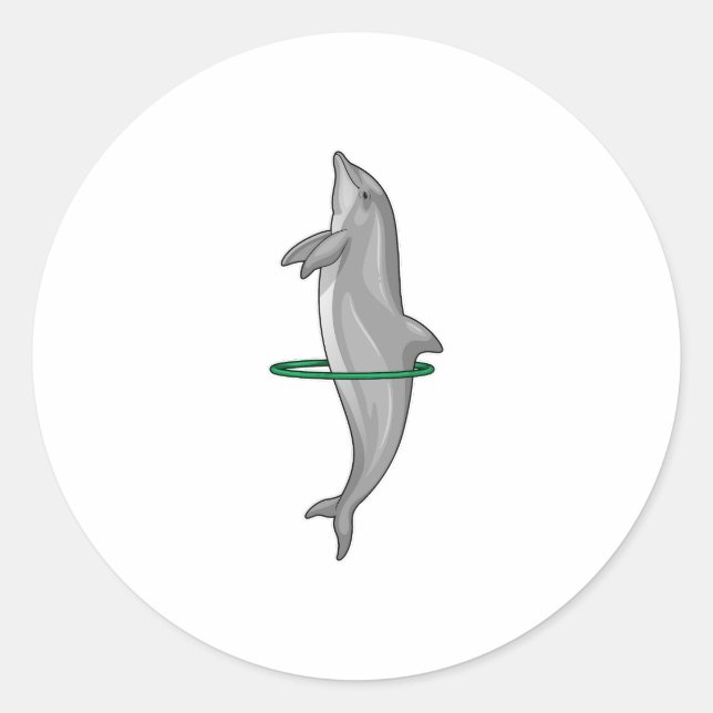 Sticker Rond Pneus Dolphin Fitness Sports (Devant)