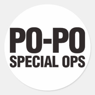 Sticker Rond PO-PO Special Ops