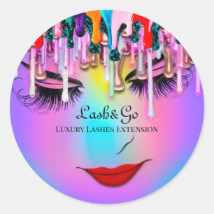 Sticker Rond Poches d'extension de trait de maquillage Artiste