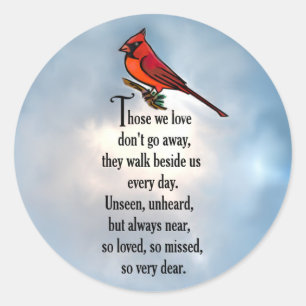 Sticker Rond Poème cardinal "So Loved"